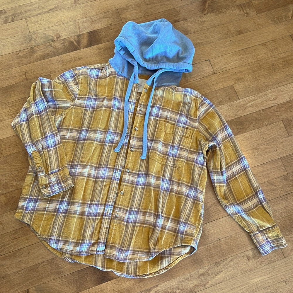 LUCKY BRAND flannel hoodie